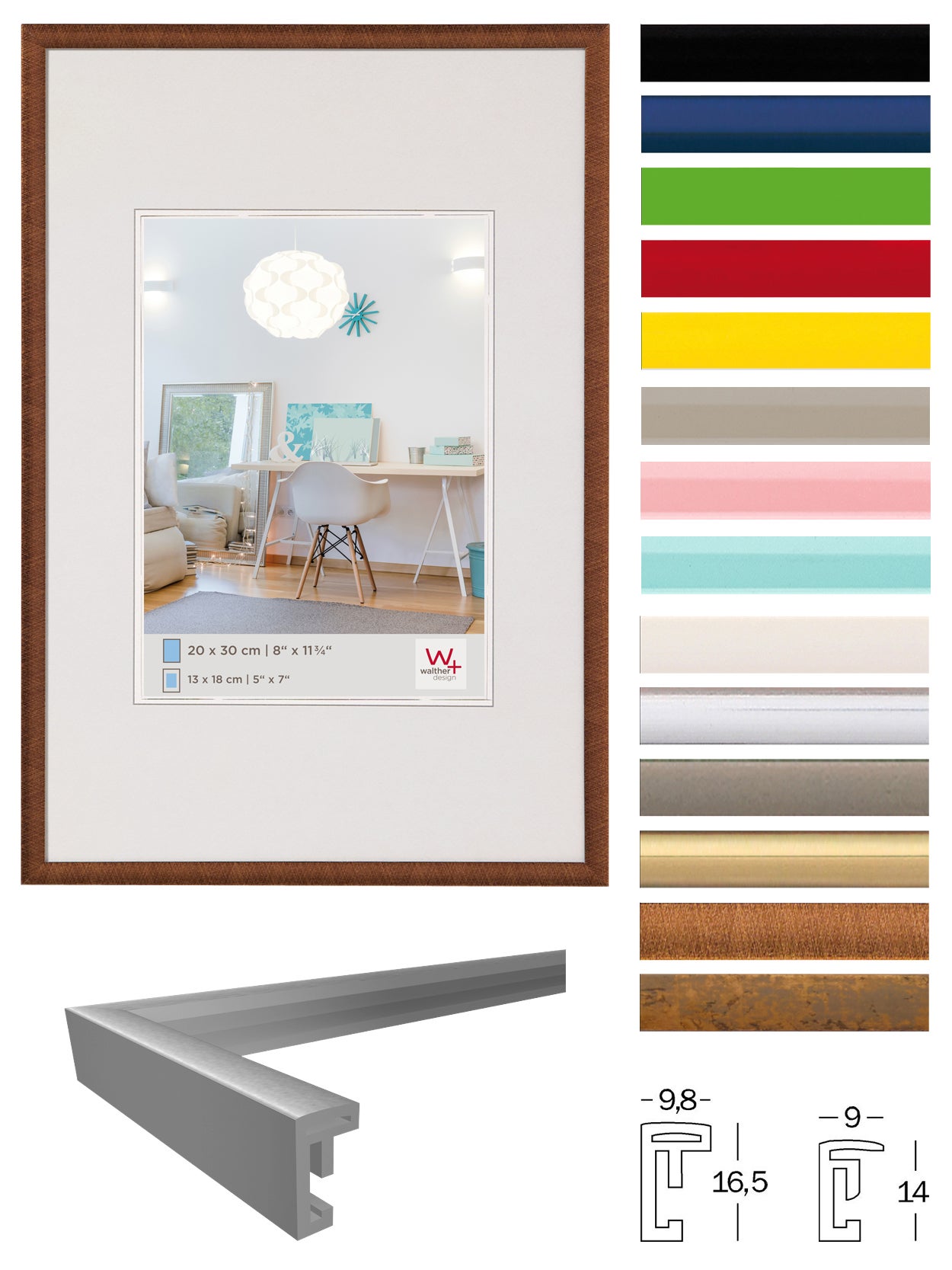 New Lifestyle Cadre en acier 018X024 ROT - 2