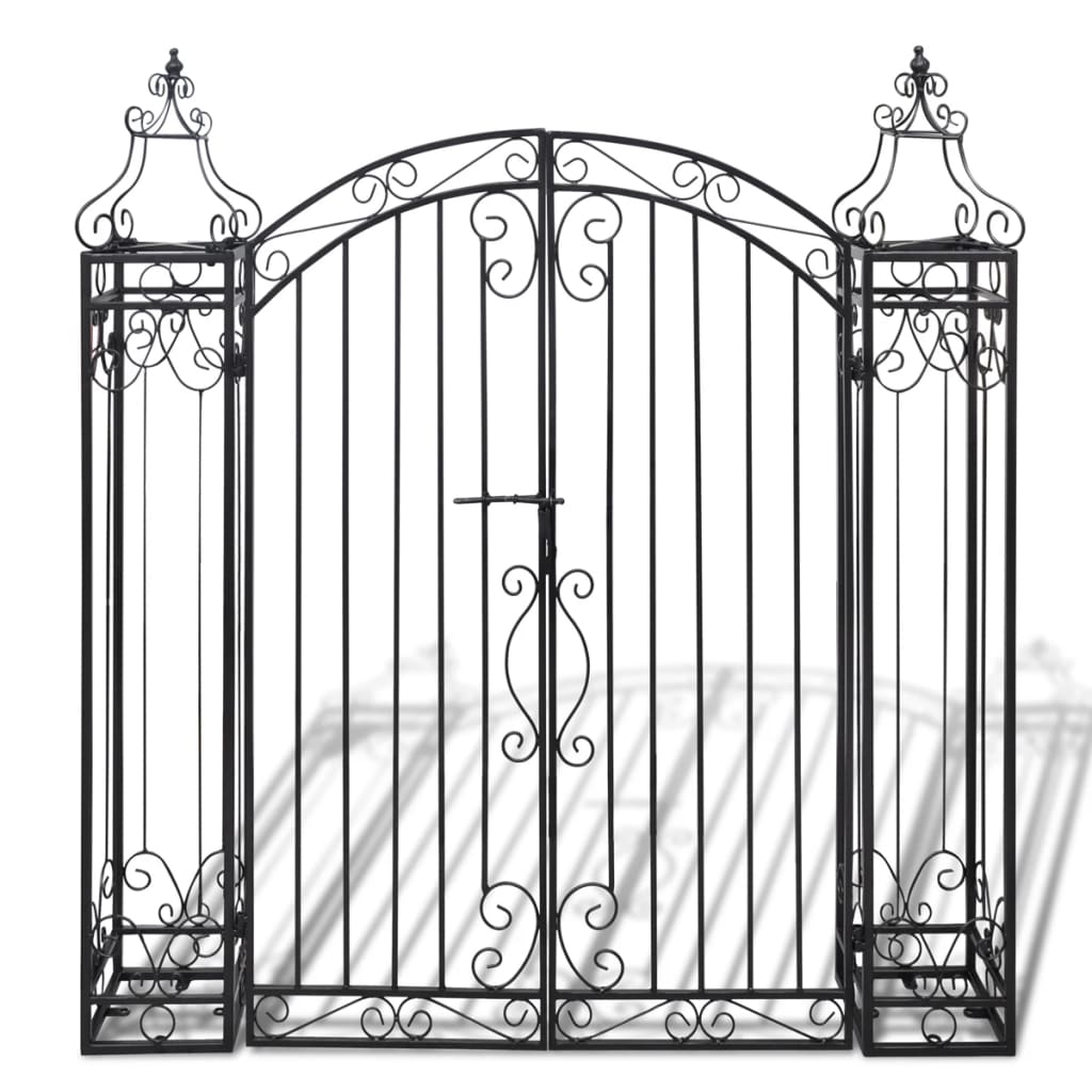 Portail De Jardin D coratif En Fer Forg 122x20 5x134 Cm COMFORTXL portail-de-jardin-d-coratif-en-fer-forg-122x20-5x134-cm-comfortxl