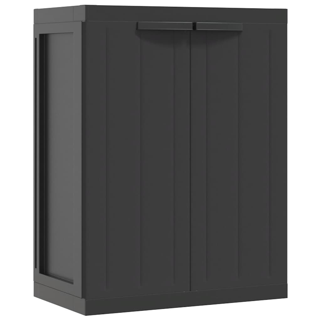 Armario de almacenaje exterior PP negro 65x37x85 cm vidaXL - 2
