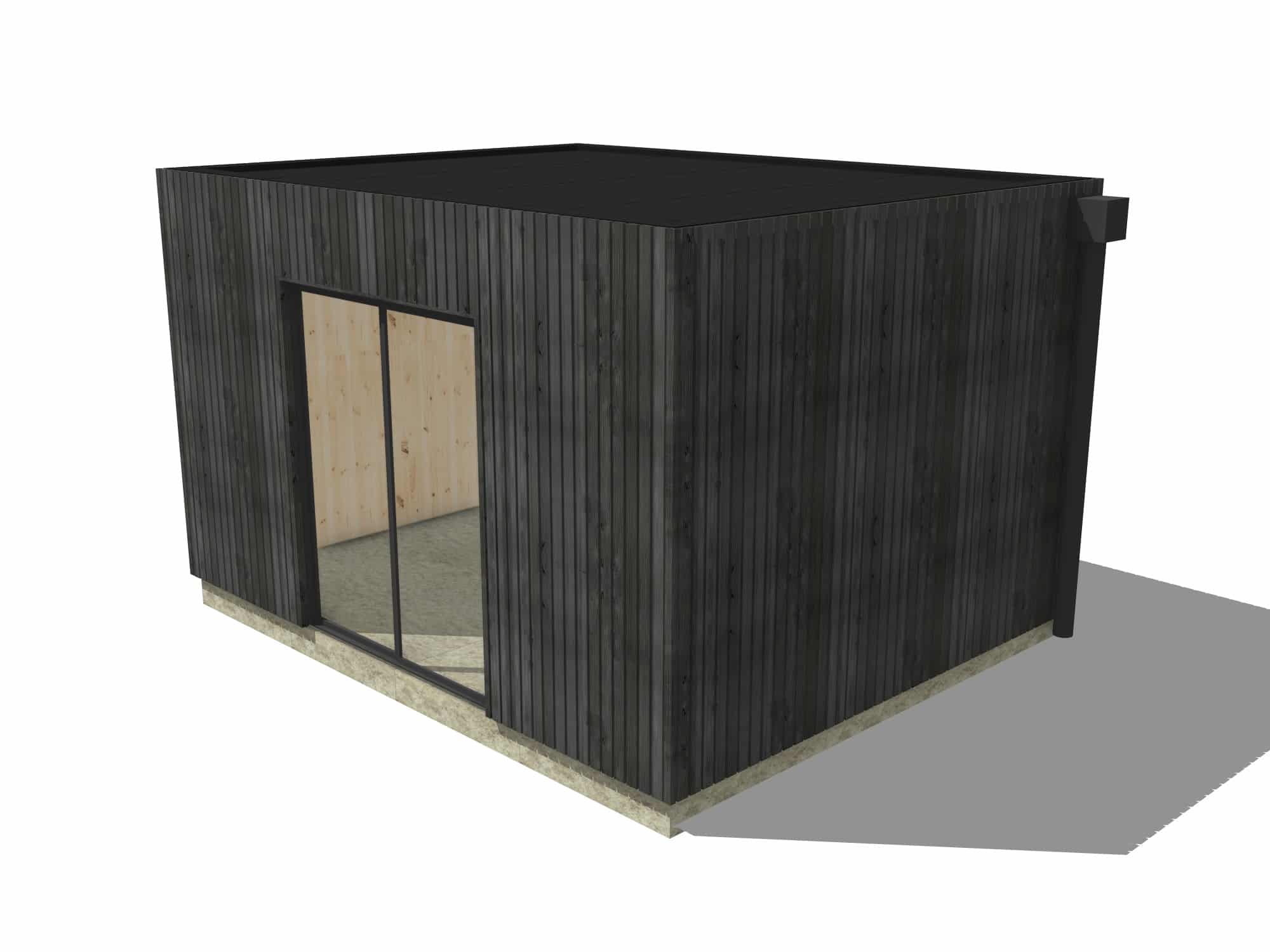 Studio jardin location saisonnière en bois 4,4 x 3,5 x 2,7 m / menuiseries alu k-line - 2