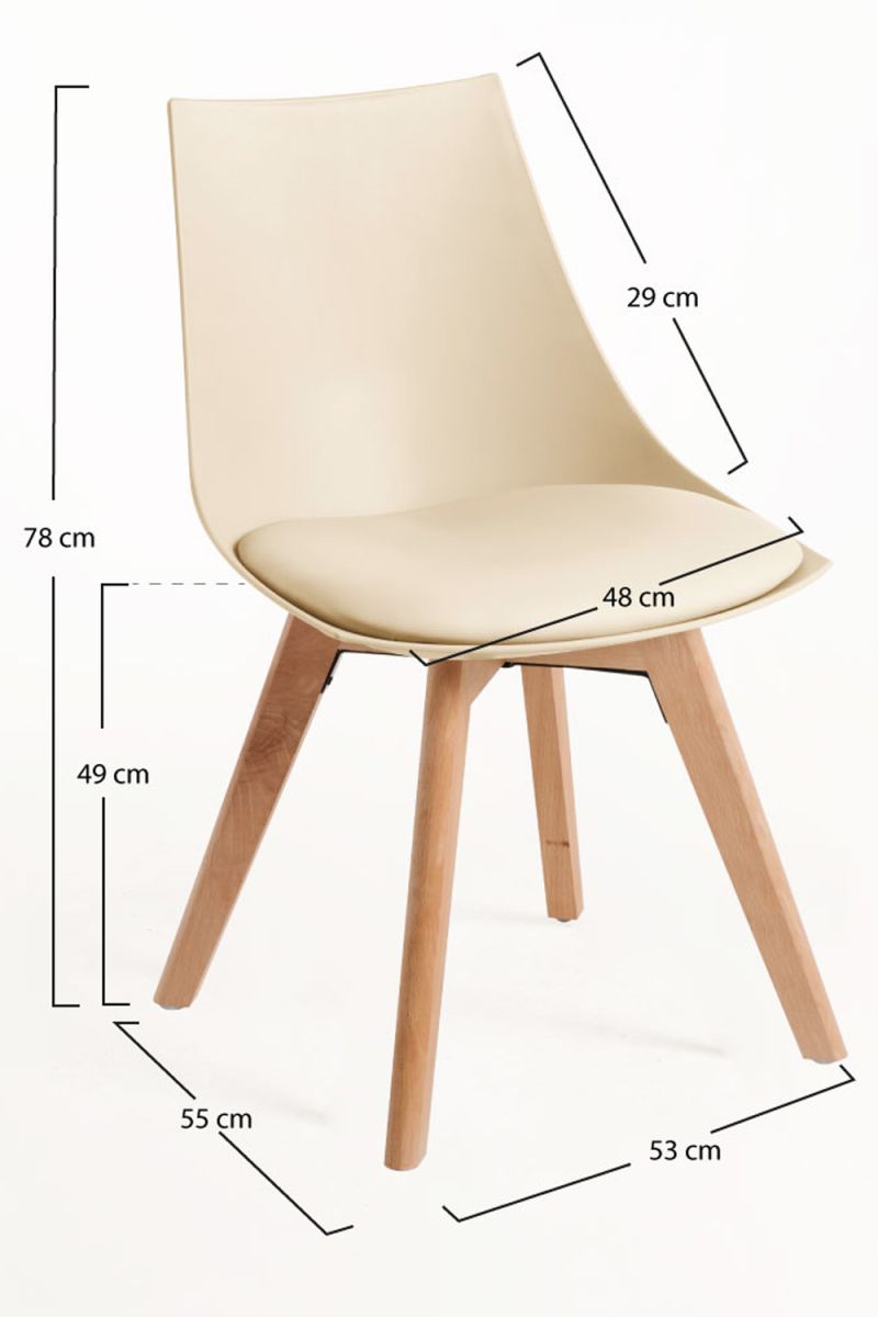 Regalos Miguel - Packs Sillas Comedor - Pack 6 Sillas Blok - Beige - 3