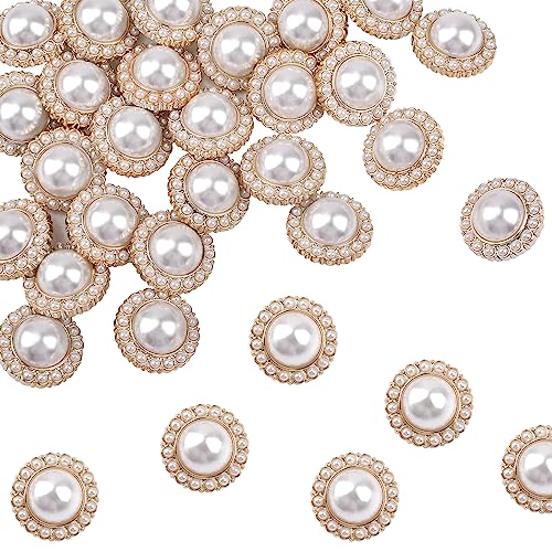 Lot De 4 Cache-boutons Amovibles En Forme De Fleur Avec Perles - Déco Pour Chemisiers, Chemises, Jeans Femme
