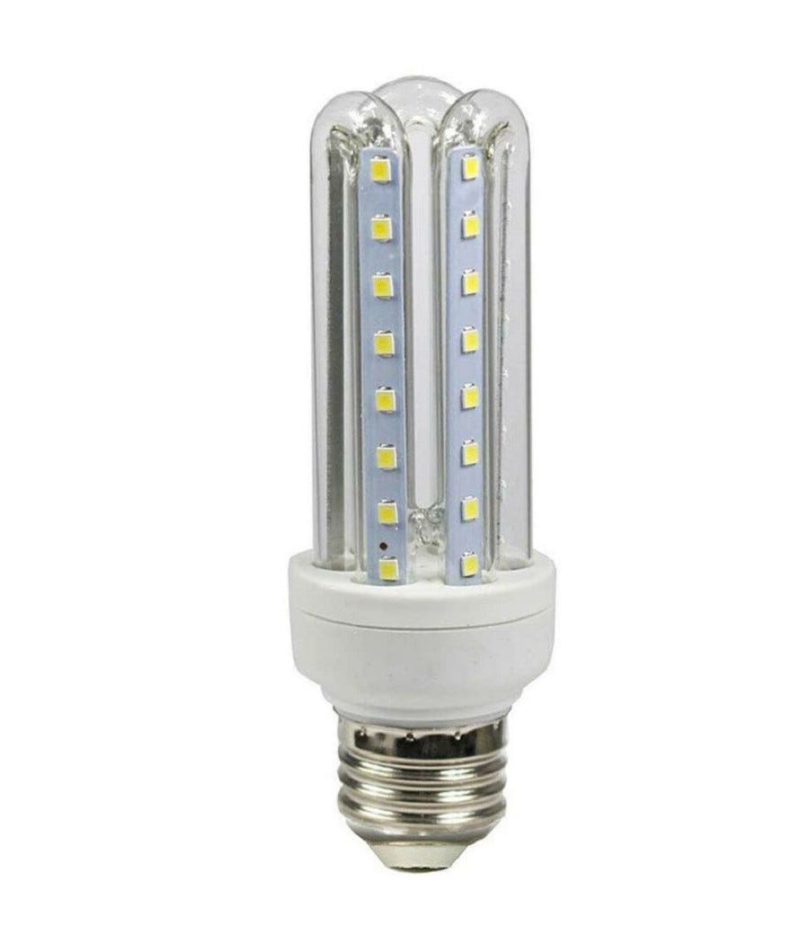 Trade Shop - Lampadina Led E27 12 W Lampada Tubolare Luce Calda Fredda Naturale U 12w - Foto 7