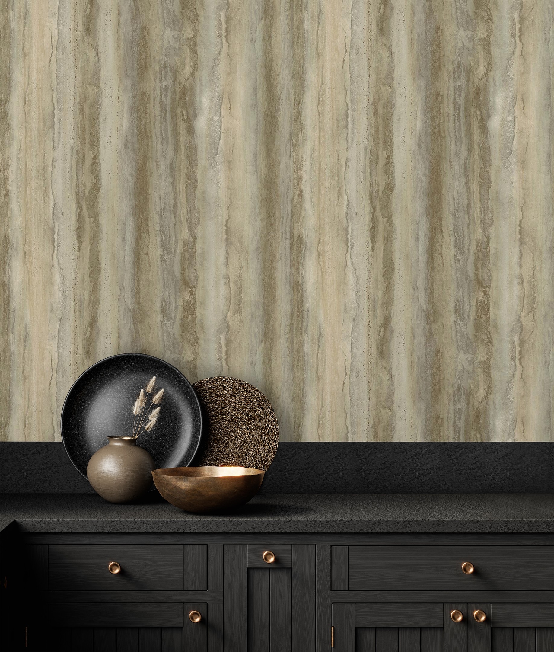 Papel pintado vinílico efecto vetas de mármol tonos tropicales en relieve - siracusa marble 679099 de gaulan - rollo de 10 m x 1,06 m
