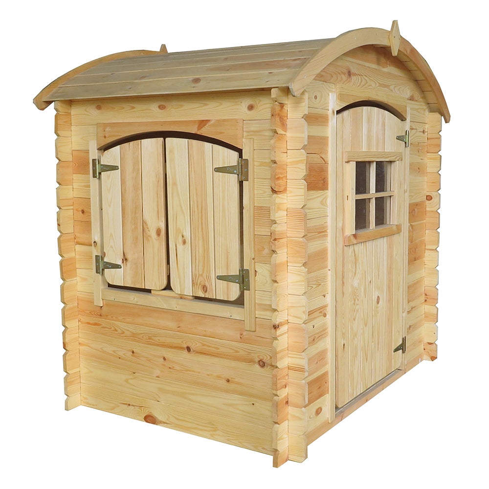 Maison en bois pour enfants SANS PLANCHER- 112x146xH145cm/1.1m2 - maison jardin enfant exterieur bois TIMBELA M505-1 - 2