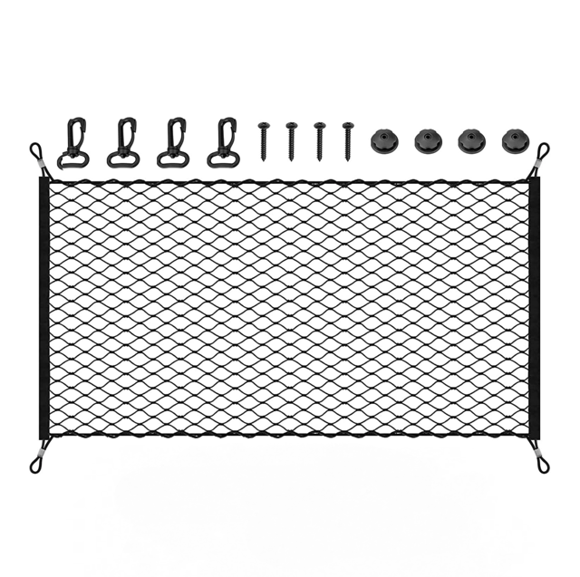 Filet de rangement pour coffre de voiture, 110x60cm, élastique, adapté à la plupart des coffres de voiture