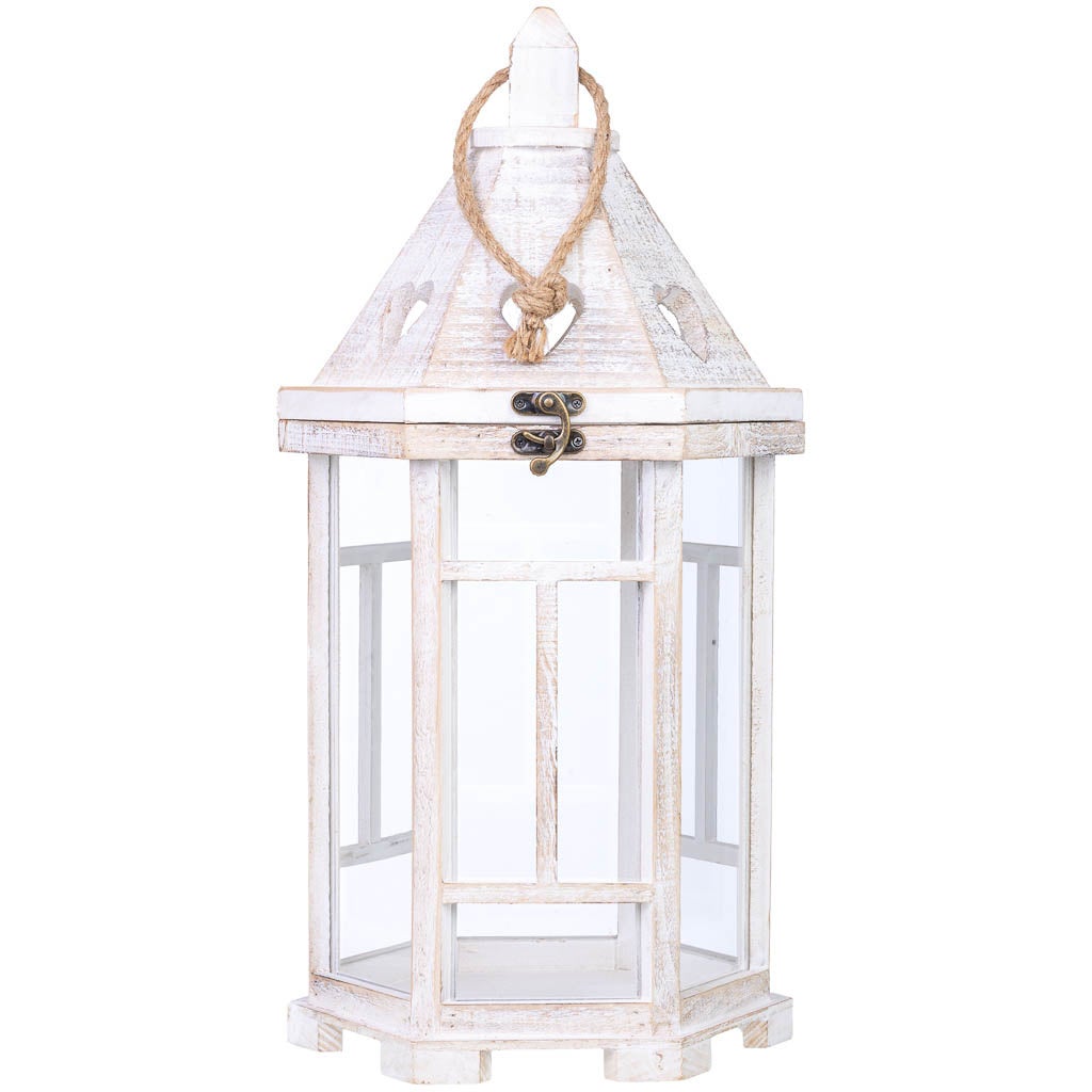 Lanterna in legno 22x22x51h cm - 2