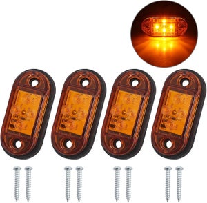 Lot 10 Feux Position Latéraux LED 12V Rouges - Pour Remorque, Camion, Caravane & Bateau