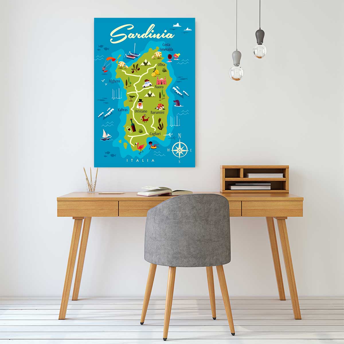 Tableau tourisme en sardaigne - 60x90cm - 2
