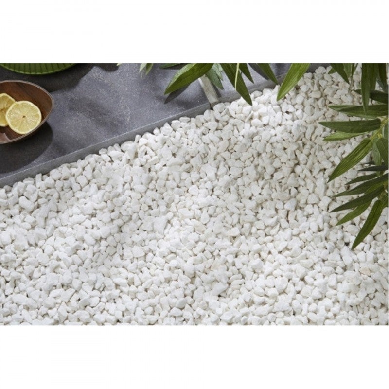 Gravier marbre blanc Carrare 9/12-Sac 25 kg - Blanc - 2