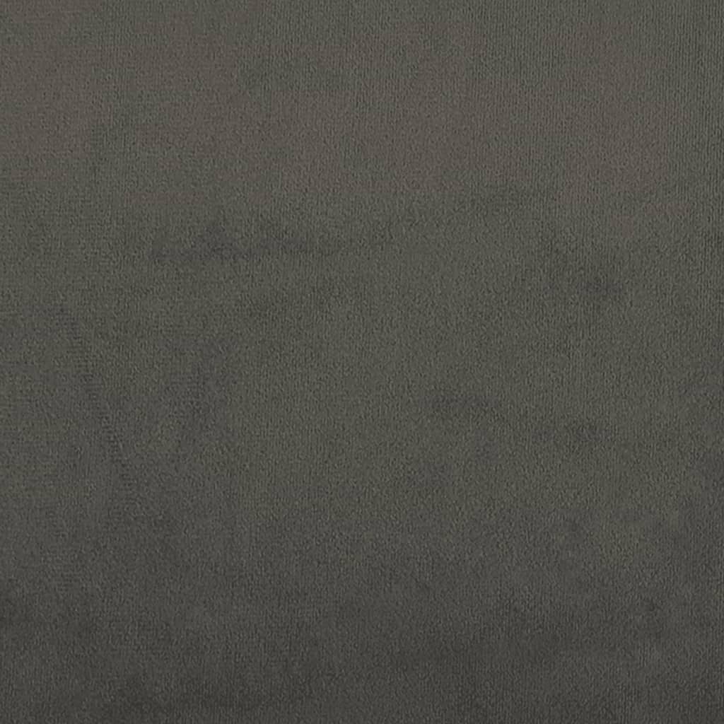 Cadre de lit sans matelas gris foncé 140 x 200 cm velours - 8