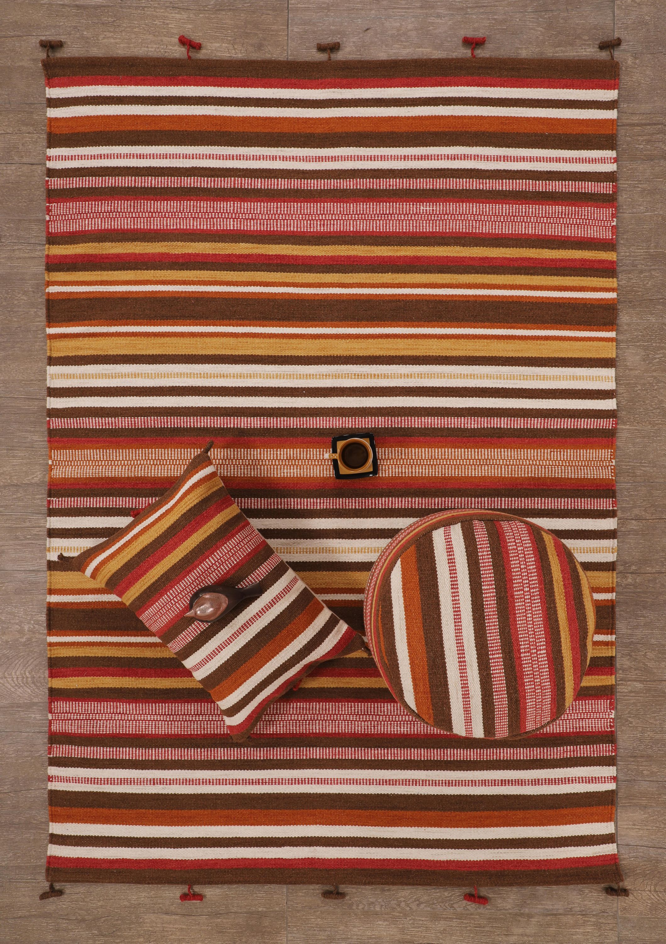 Dywan wełniany Capadocia Brown Gold wielokolorowy prostokątny 160x230cm - 4