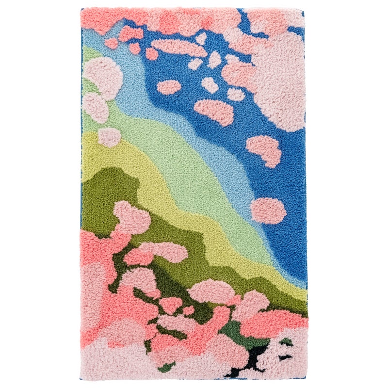 Dywanik łazienkowy Shaggy 3D Gaia 60x100 cm krajobraz wielokolorowy