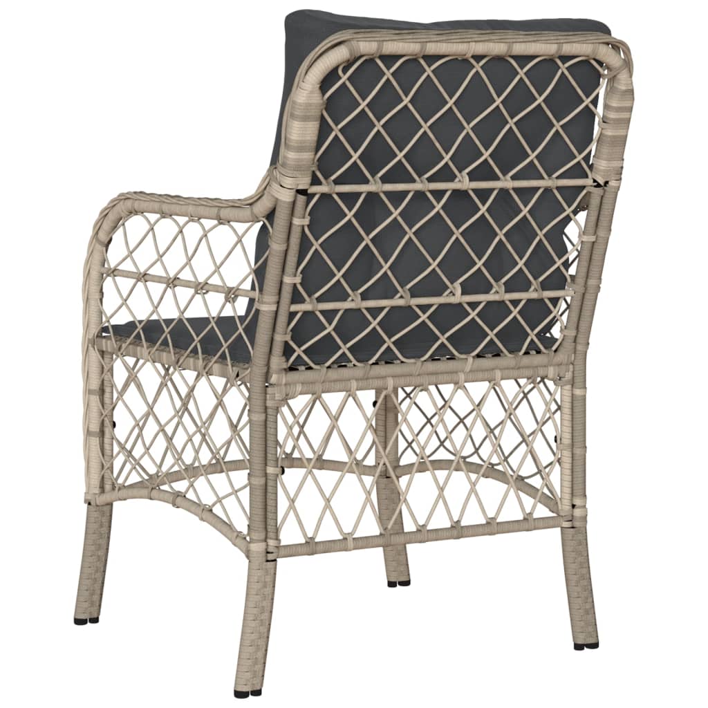 Fauteuils de jardin avec coussins 2 pcs rotin synthétique gris - COMFORTXL - 7