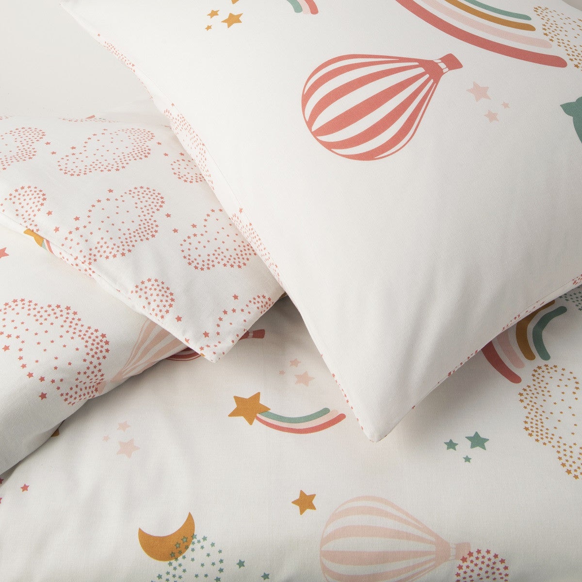 Parure de lit enfant en coton imprimé arc-en-ciel 140x200cm - 2