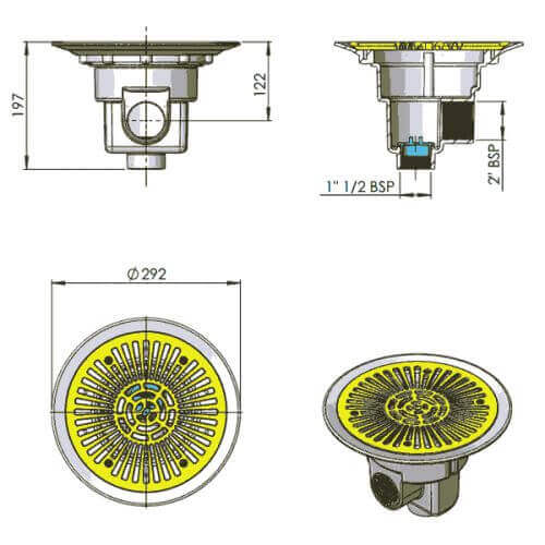 Scarico a pavimento 1.1/2