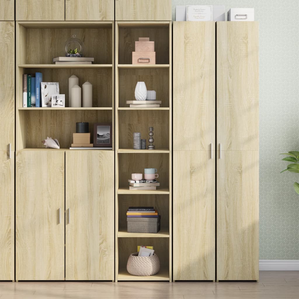 Credenza Alta, Credenza Bianca Con Ripiani Regolabili, Illuminazione A Led 87746067