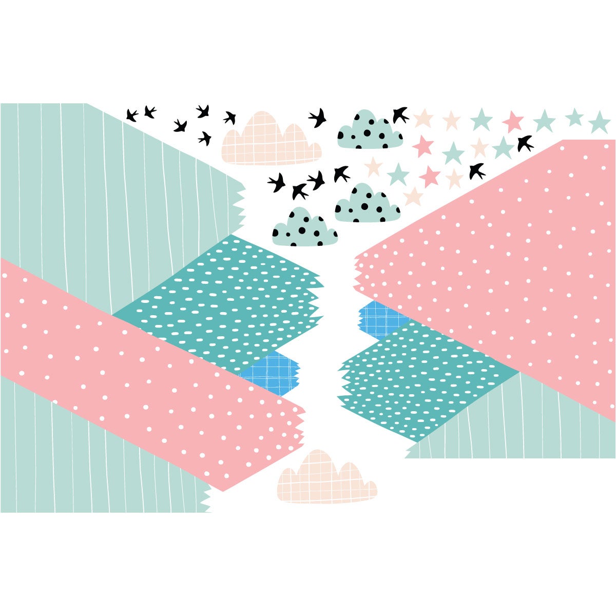 Adesivo bambino di montagna scandinavo vineka - Sticker adesivo - adesivi murali - 80x120cm - 4