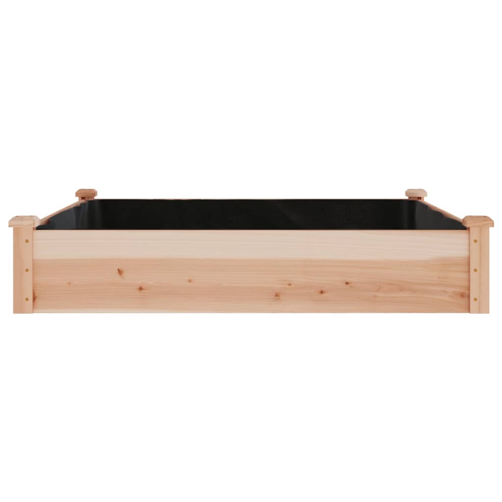 vidaXL Lit surélevé de jardin doublure 120x120x25 cm bois massif sapin - 5