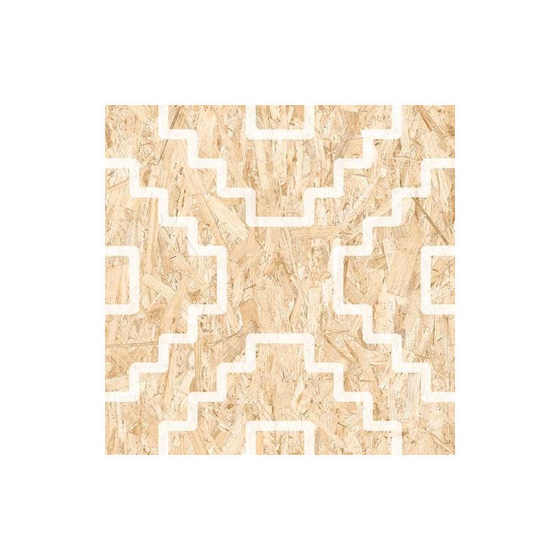 Carrelage sol / mur effet bois OSB motif blanc 60x60 cm SERIAKI STRAND ...