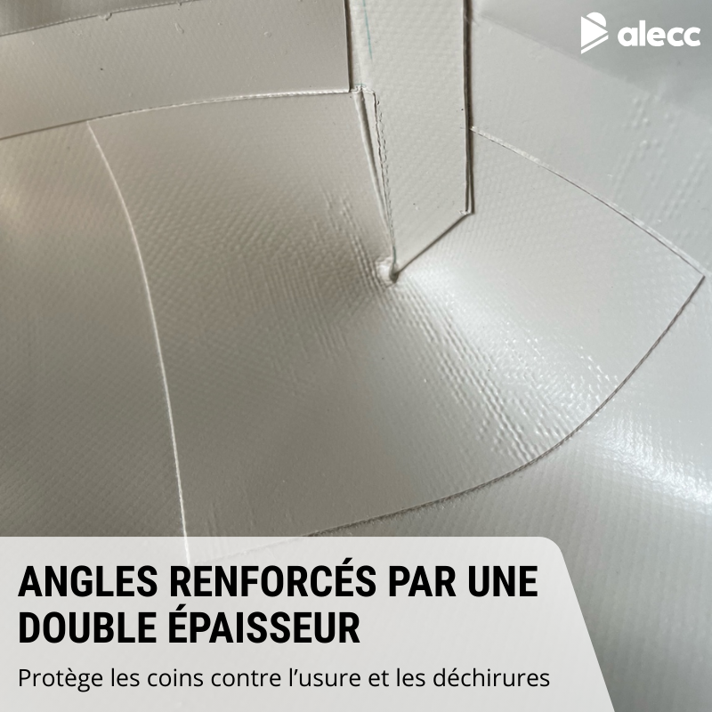 Bâche remorque Erdé Expert XR 302 – 310 x 169 x 10 cm – PVC 640g/m² étanche & renforcé – Gris – Fabrication française - 3