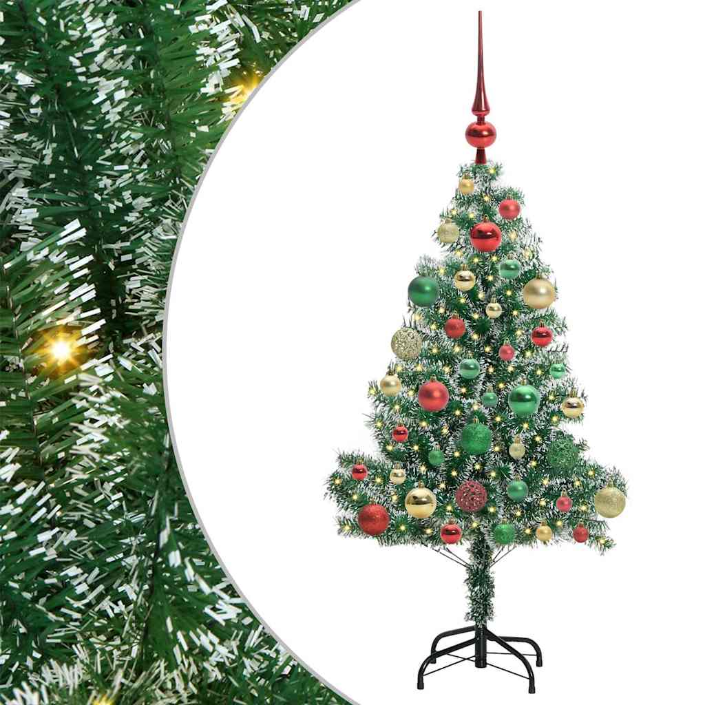 Sztuczna choinka z śnieżnym pokryciem z lampkami LED 120 cm