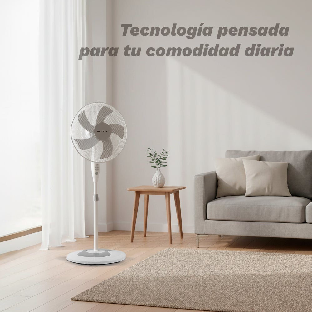 Ventilador de Pie FAN-165R - Base redonda - 50W - Blanco - 4