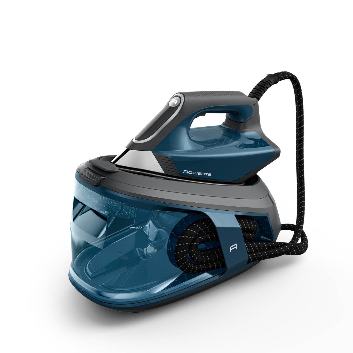 Rowenta Vr9043f0 Estación Plancha Al Vapor 2800 W 1,8 L Suela De Acero Inoxidable Negro/Azul Acero Inoxidable, Leroy Merlin