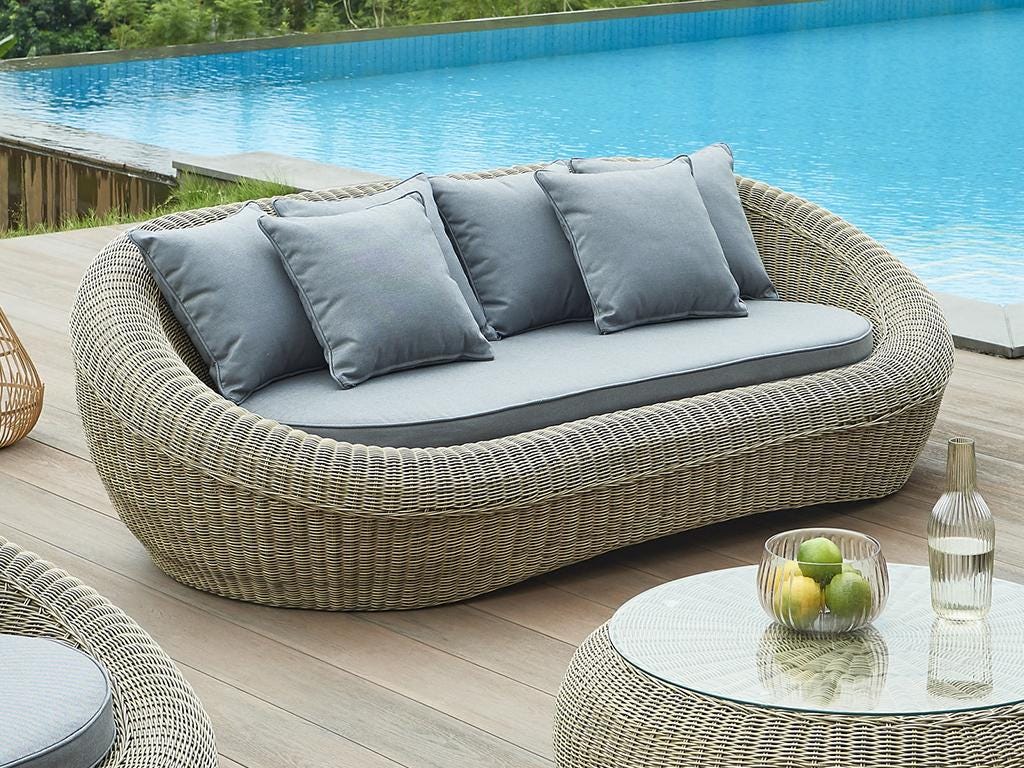 Resina Intrecciata Divanetti Da Esterno Plastica In Resina Divani