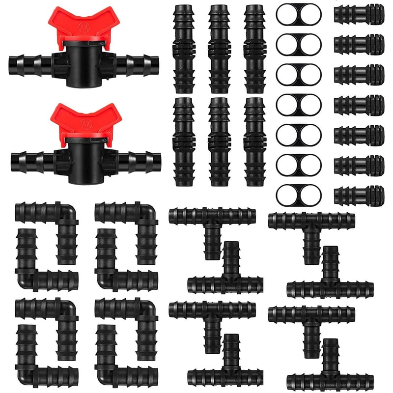 42-częściowy zestaw złączek do nawadniania kropelkowego, kolczaste złączki do nawadniania