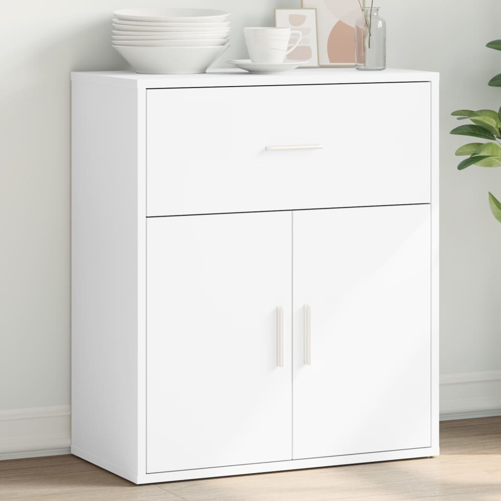 Credenza 60x30x70 cm in Legno Multistrato Bianco Lucido 811085