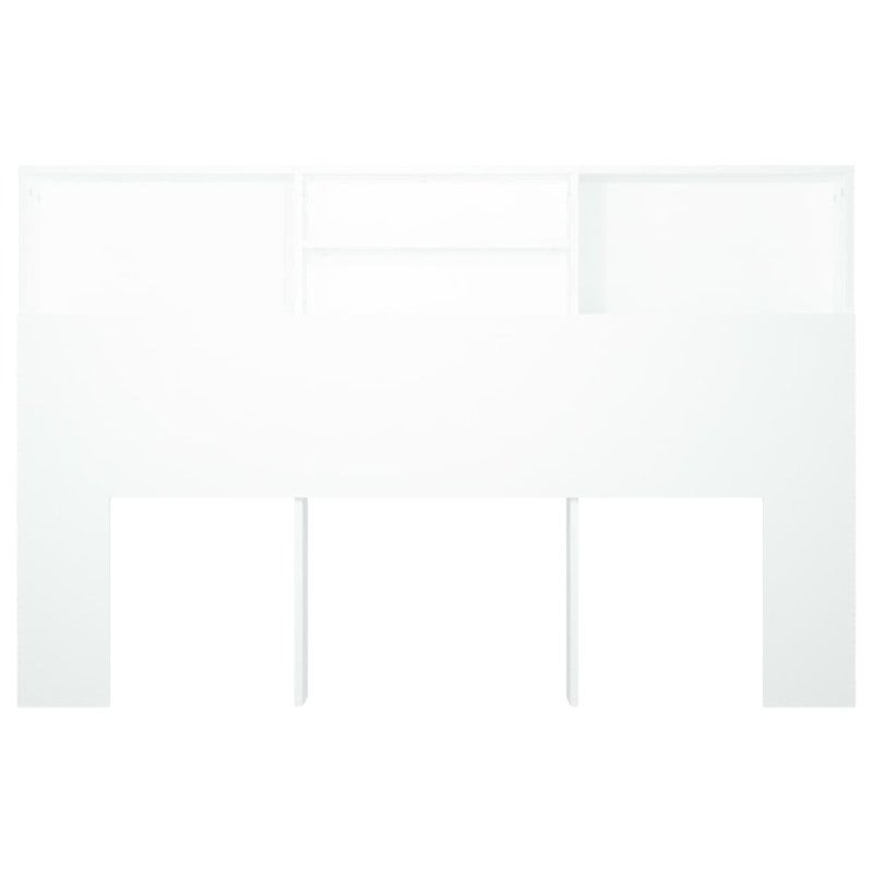 Armoire de tête de lit Blanc 160x19x103,5 cm - 5