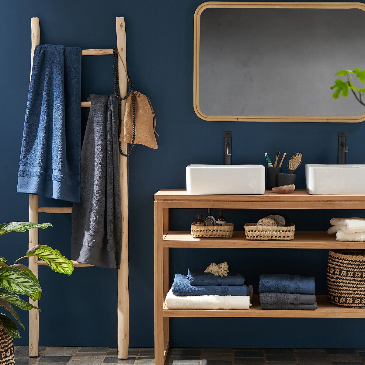 Maxi drap de bain en coton Égyptien 600g/m2, Kheops - Vieux rose - 86 x 150 cm - 6