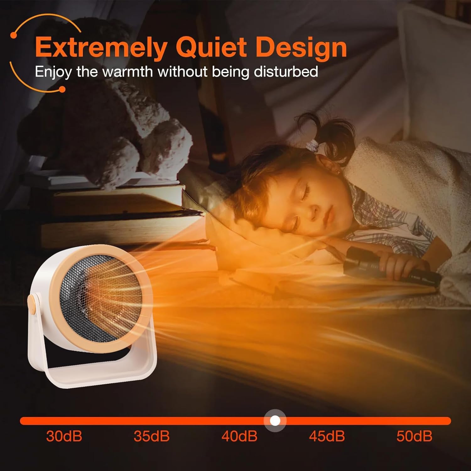 Przenośny ogrzewacz do biura, na patio, do garażu i domu, z zabezpieczeniem przed przegrzaniem i przewróceniem. - 6