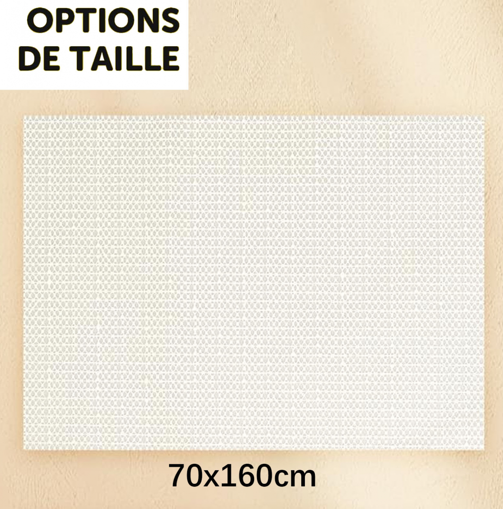 2 Pièces Tapis antidérapant pour tapis,70x160cm, Protection de Tapis,Facile à Laver et Peut Etre Coupé,Beige - 2