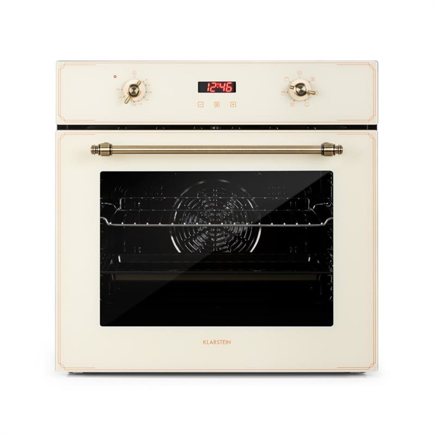 Klarstein Elizabeth Horno Encastrable Diseño Retro 6 Funciones 50-250°C Color Vintage Crema , Leroy Merlin