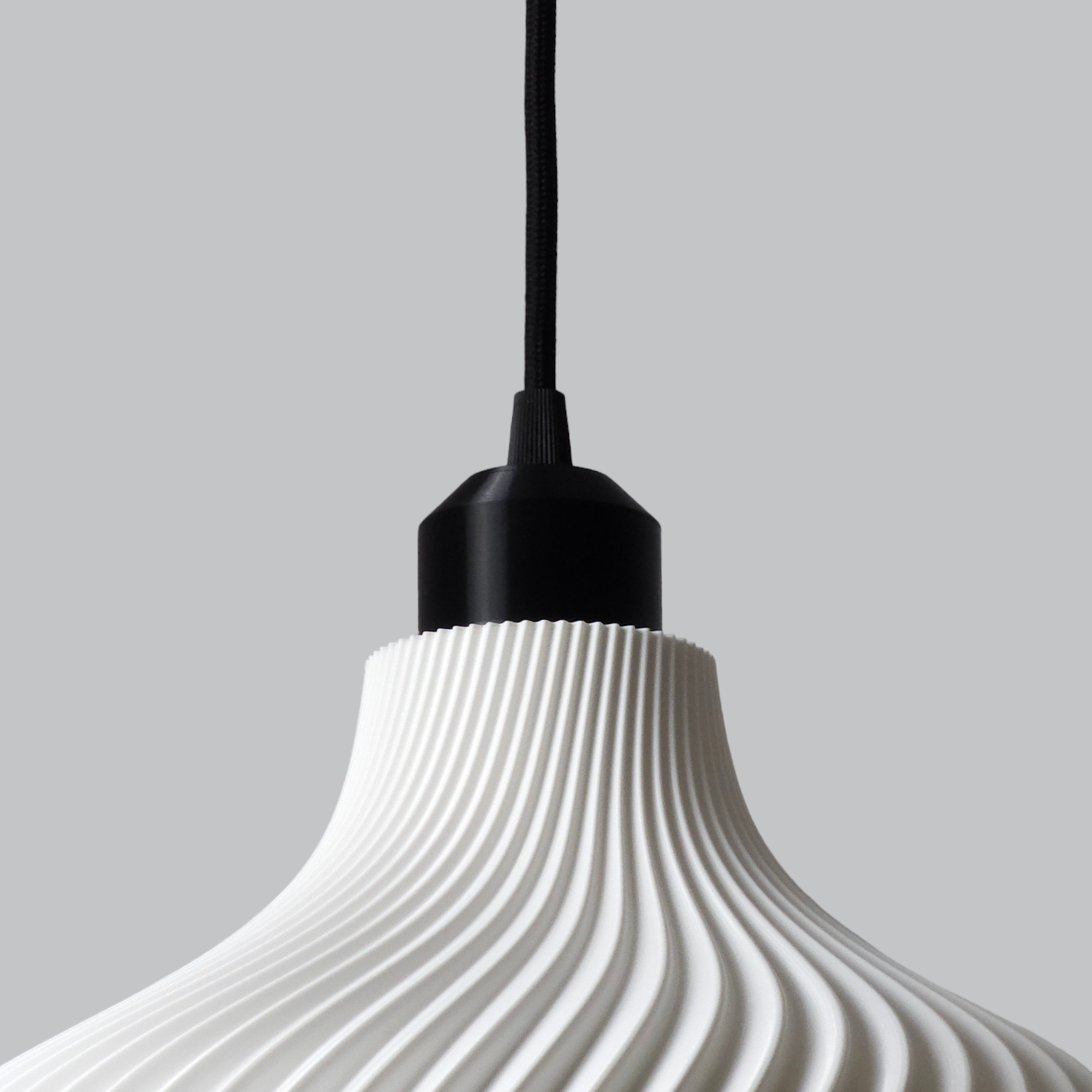 Candeeiro de teto modelo DAILA BLNN Branco /cabo preto/flor preta - 7
