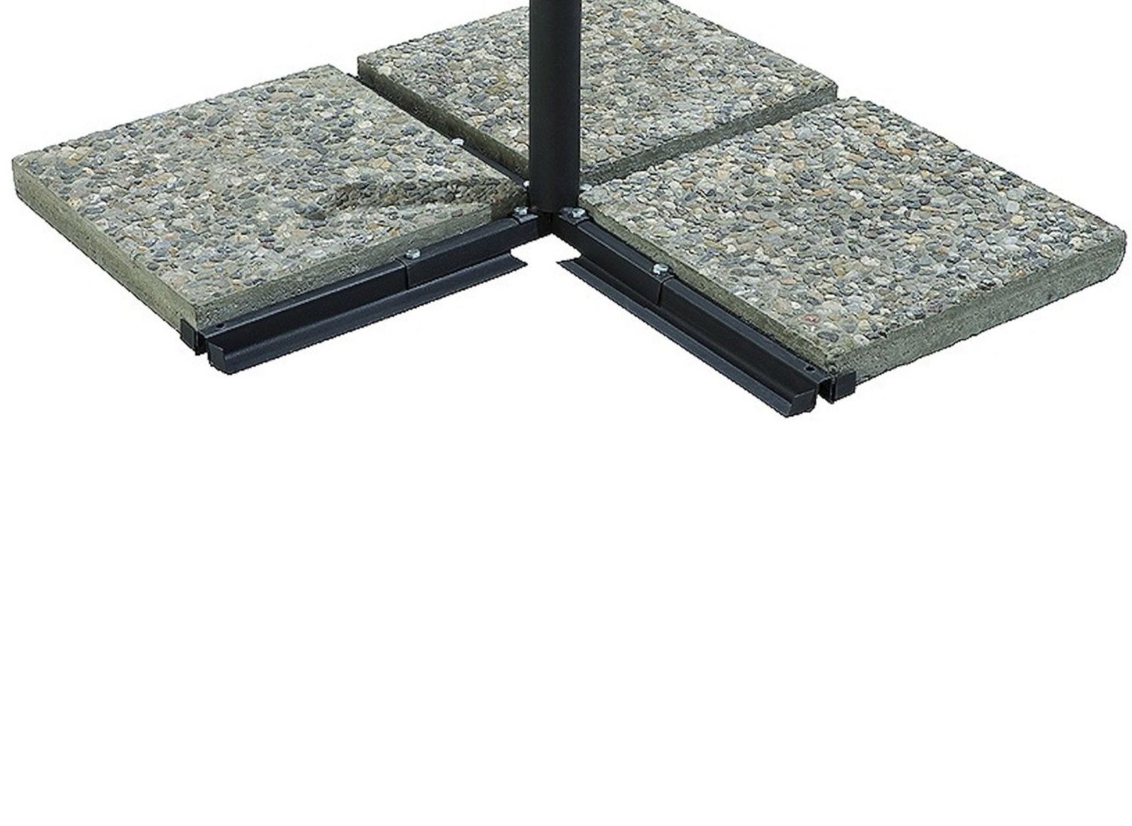 Parasol déporté Pagode Ø 300 cm gris - 2