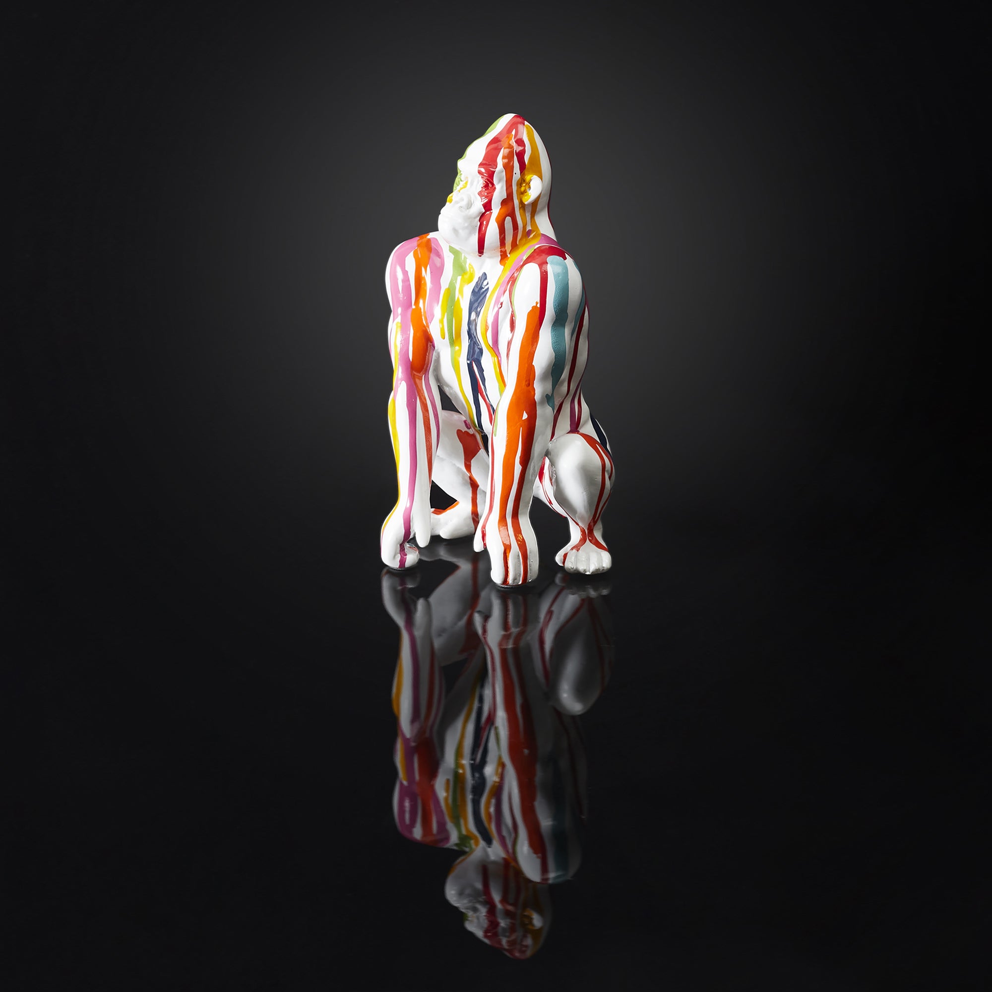 Statue - HOME DECO FACTORY - Gorille Deco - Colorée - Multicolore - 3