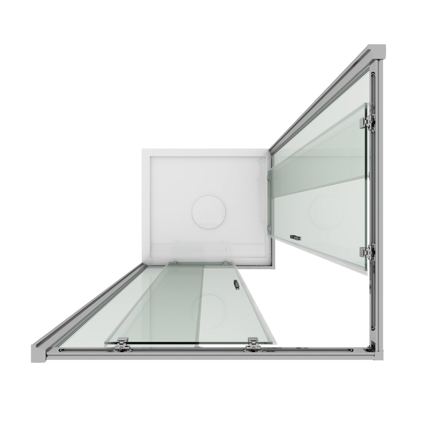 Mampara de ducha 80x80CM H185 Transparente mod. Junior - 3