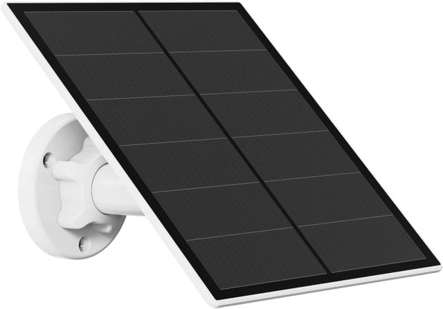 Painel solar de 5W para câmera de segurança, painel solar recarregável de 5V DC para câmeras externas, painéis solares com portas micro USB e USB-C, s