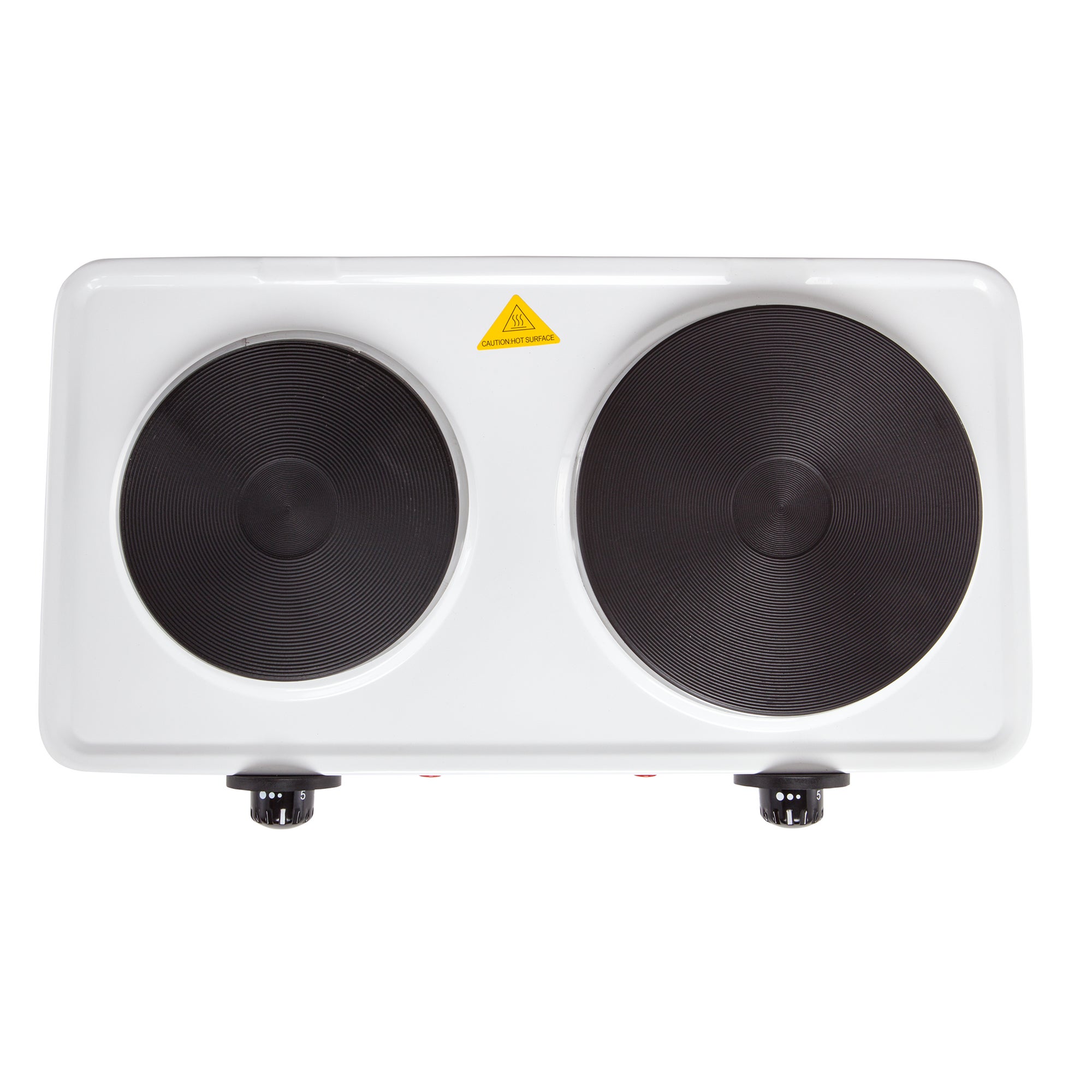 Fornello Elettrico Doppia, 155 e 185 mm, Regolatore di Temperatura, Compatto Adler Bianco AD6504 2500 - 5