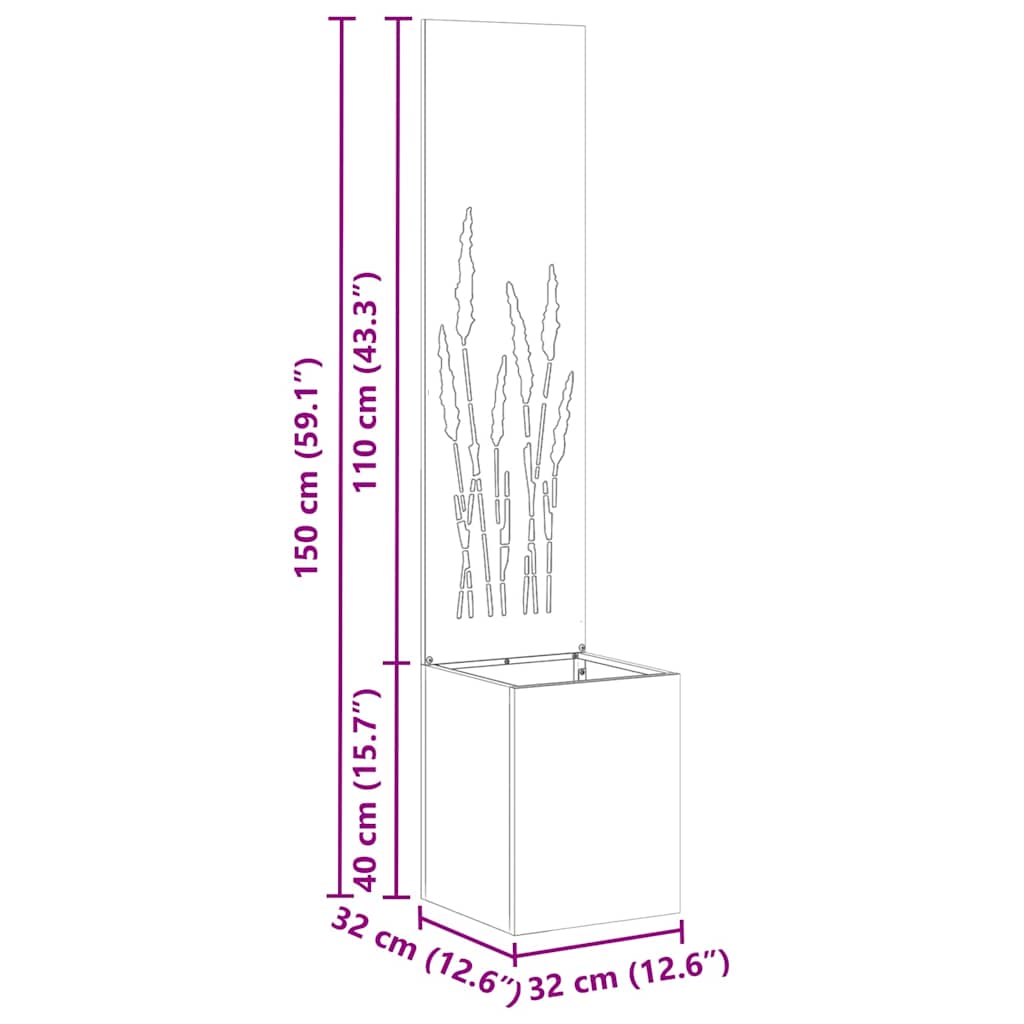 Écran de confidentialité de jardin Fretwork Blanc 32 x 150 cm vidaXL - 3