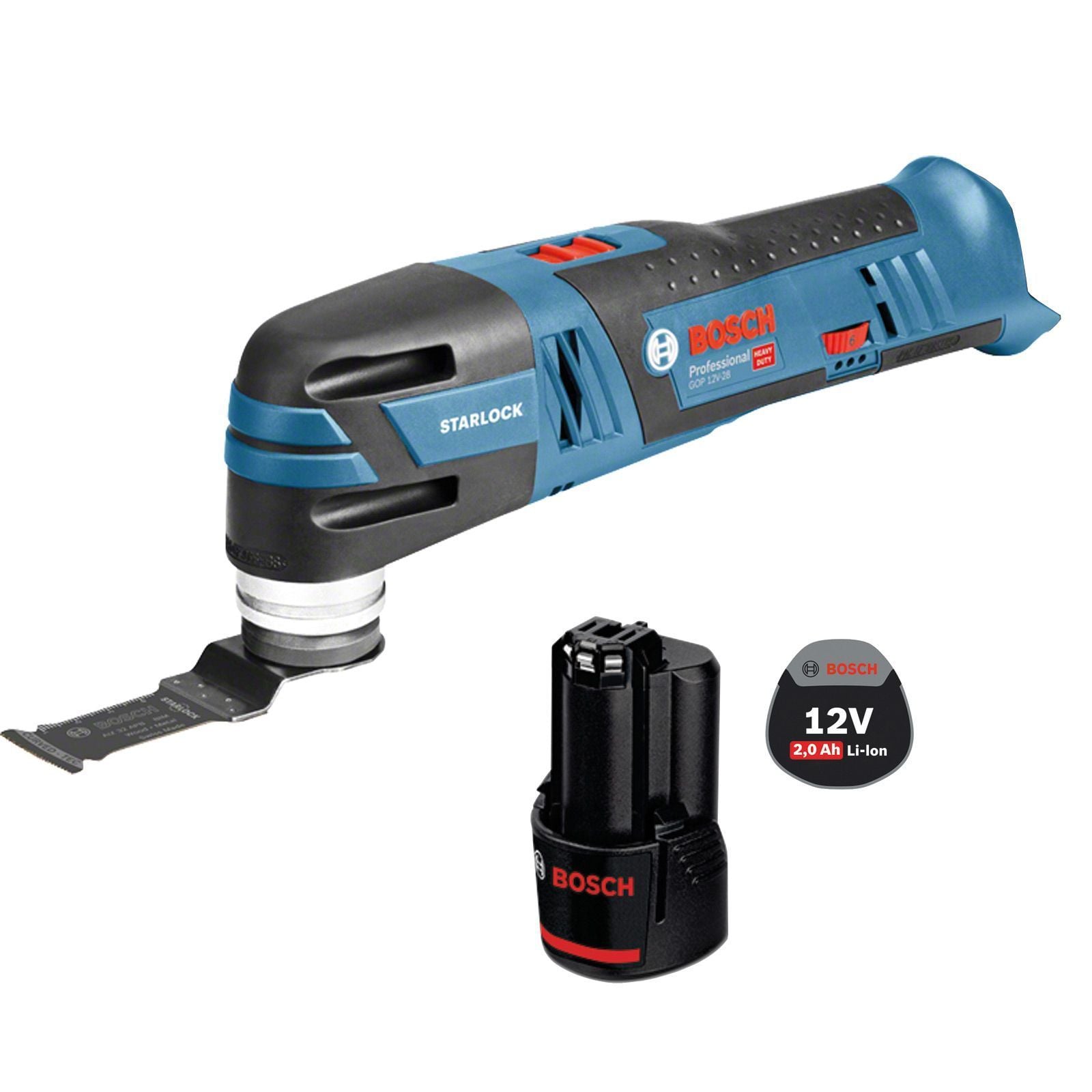 Bosch Akumulatorowy Multicutter GOP 12V-28 / 1x akumulator 2,0 Ah
