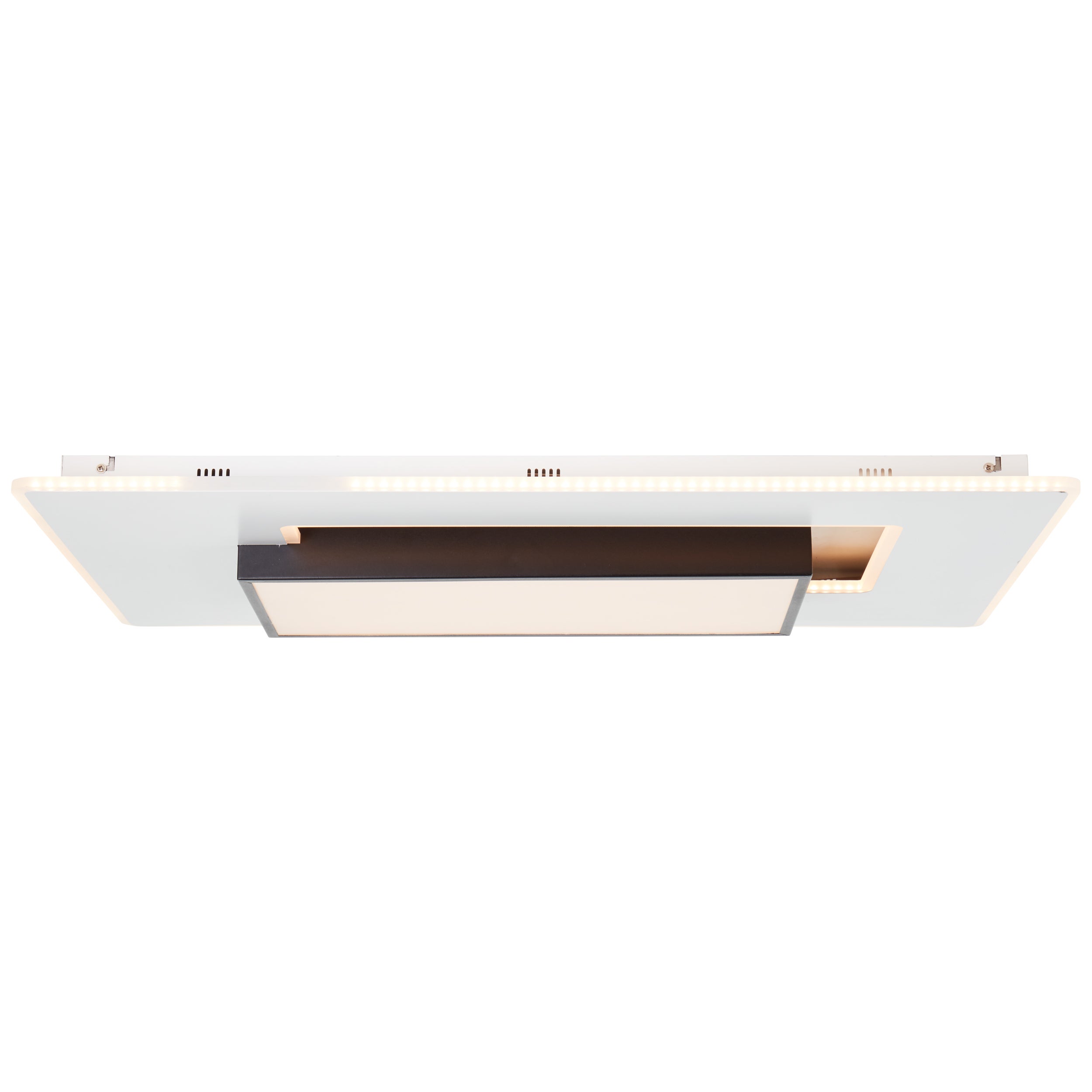 Brilliant Hutson LED lampa sufitowa 80x50cm biały/czarny, metal/plastik, 1x 60W LED zintegrowany, (strumień świetlny: 6800lm, barwa światła: 3000-7100