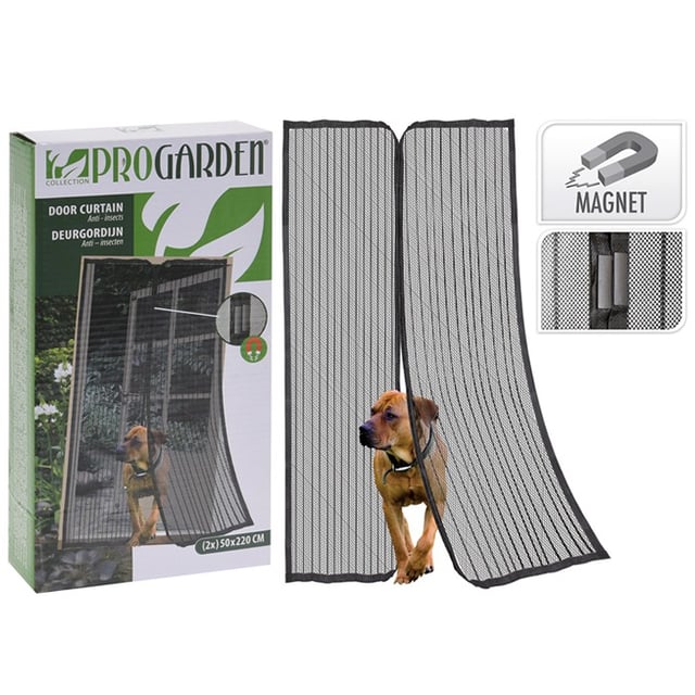 Zanzariera Magnetica 100x210cm (2 Fogli da 50x210cm) Colore Nero