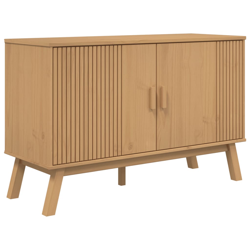 VidaXL Armadio Olden In Legno Massello Di Pino | Marrone 76x53x172 Cm | 2 Cassetti + Anta | Stile Scandinavo Con Maniglie E Piedini In Legno