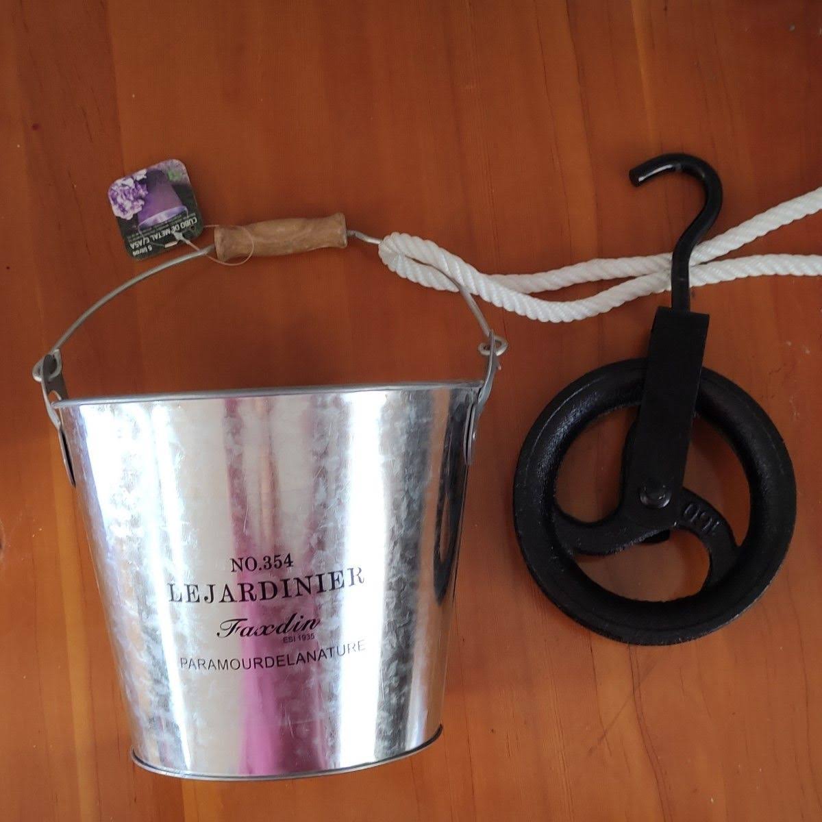 Puits de Jardin Décoratif en Béton Pierre 70x70x169cm. - 3