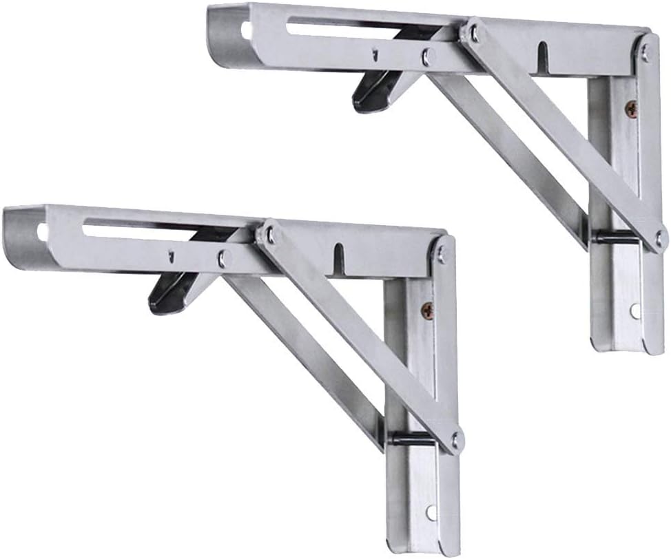 Wspornik składany 250 mm, 2 sztuki składanych wsporników, wytrzymałe składane wsporniki półek, chowane składane wsporniki