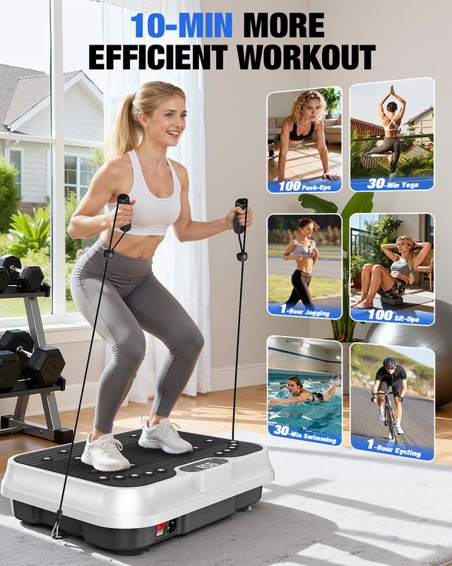 PLATAFORMA VIBRANTE, RATTANTREE Potente plataforma vibratória muscular para musculação e escultura com controle remoto e cordão de tração - 5